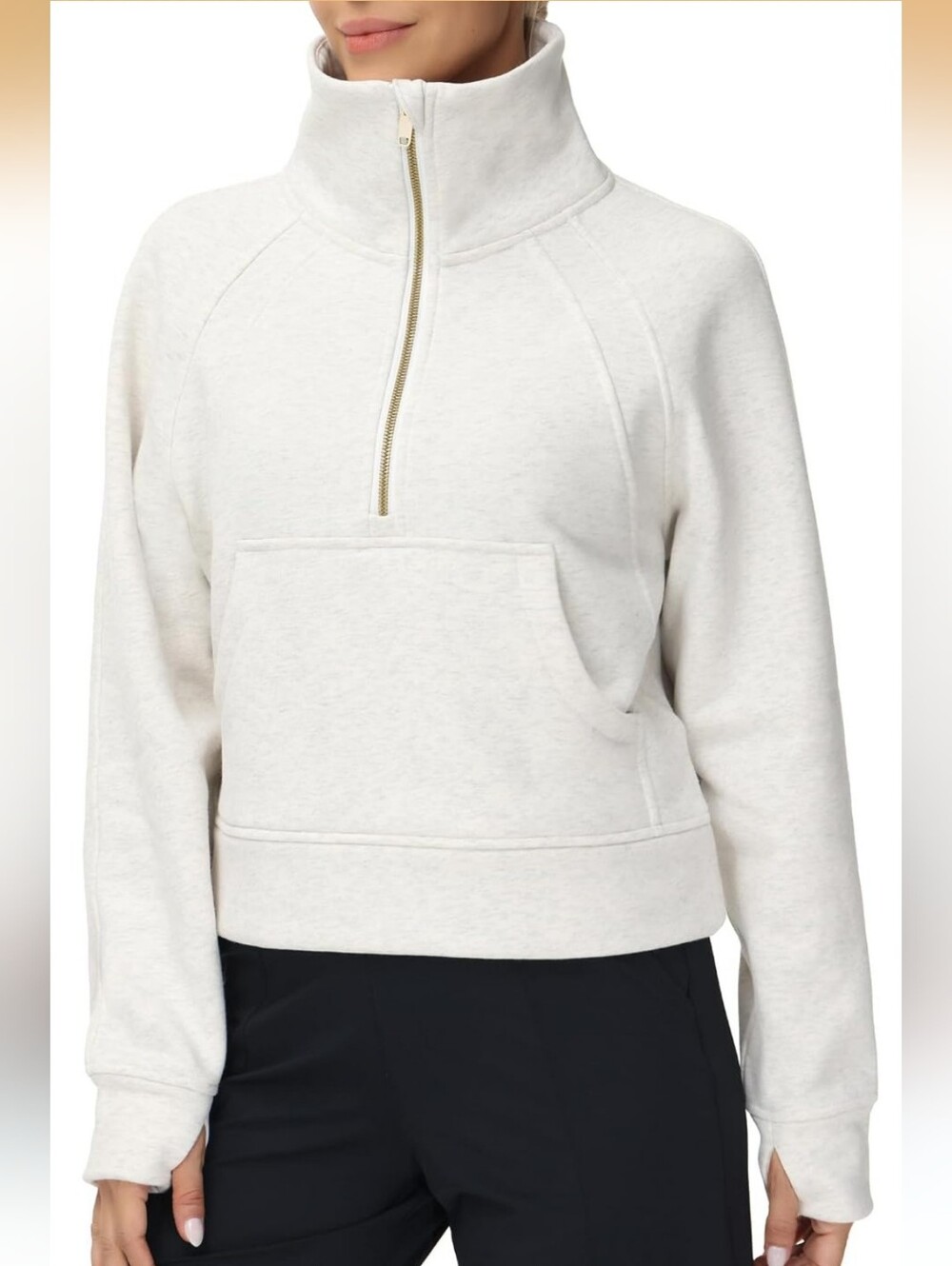 NWOT The Gym People Scuba Cropped Half Zip
